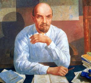 Porträtt av Vladimir Iljitj Lenin (1870-1924), 1934